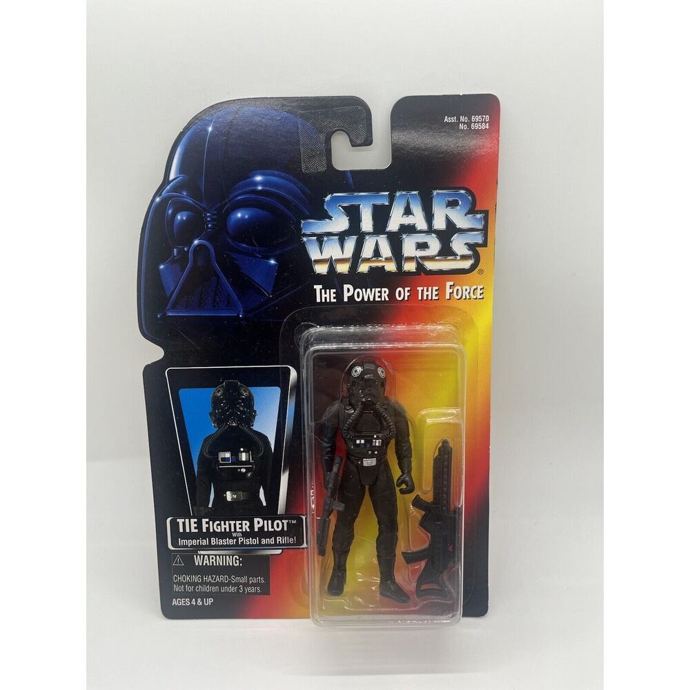 Star Wars The Power Of The Force TIE Fighter Pilot Action Figure 1995 FREE SHIP!